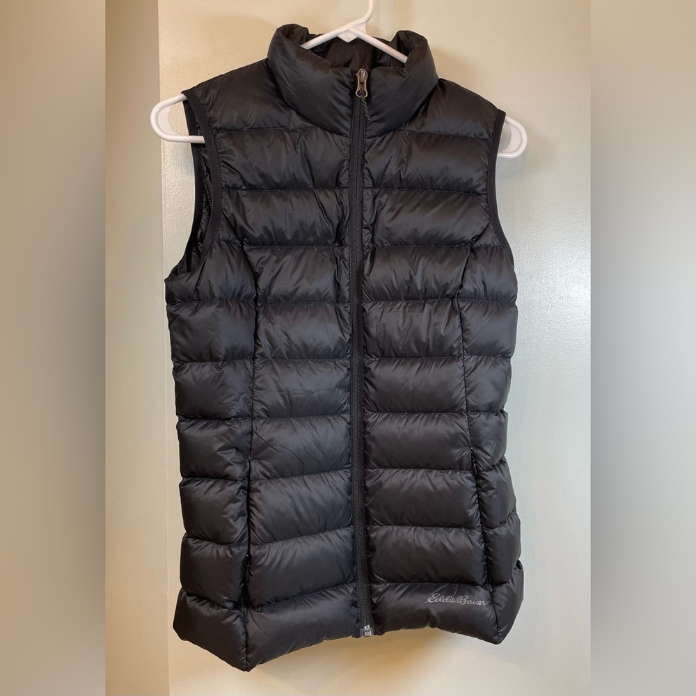 Eddie Bauer * Down Cirruslite Puffer Vest, Black, Women’s size XS - Picture 3 of 12